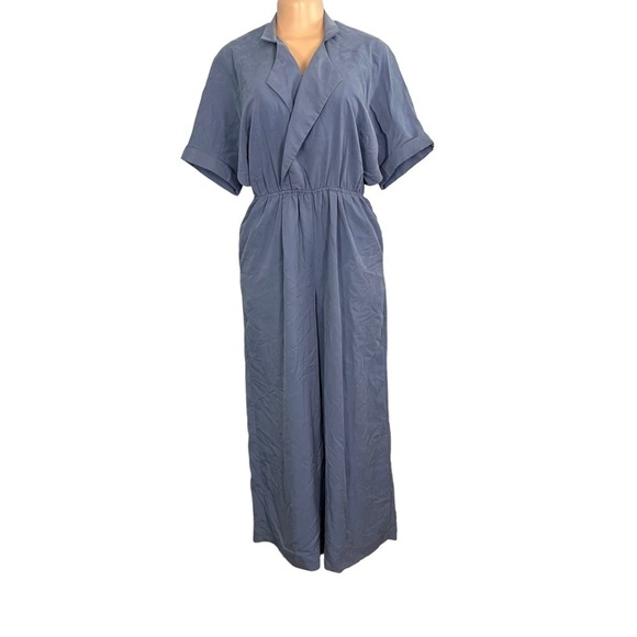 3/$30 🍂 A loves a Blue Short Sleeve Wide Leg Jumpsuit - Picture 1 of 9